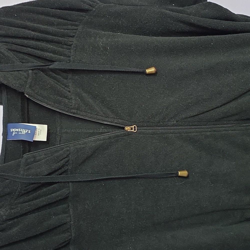 Swimsuits For All‎ Black Swim Coverup Full Zip And Hood - Picture 7 of 7